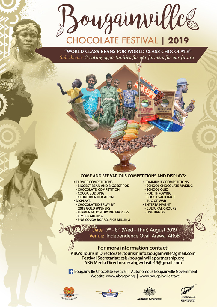 The Bougainville Chocolate Festival, August 7-8 2019
